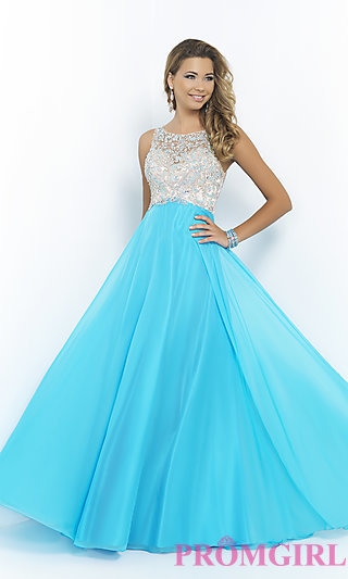High Neck A-Line Gown by Blush
