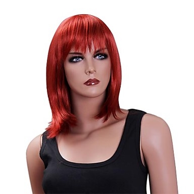 High Quality Capless Synthetic Medium Straight Party Wigs