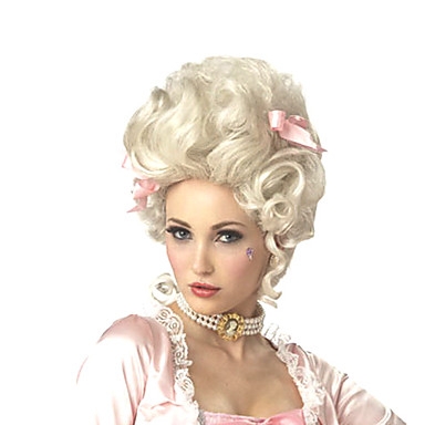High Quality Capless Synthetic Short Wavy White Party Wigs