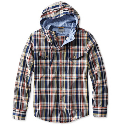 Hooded Madras Long-Sleeve Shirt - Image 2