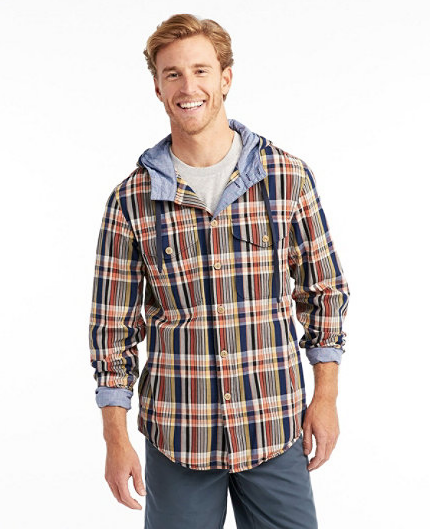 Hooded Madras Long-Sleeve Shirt - Image 3