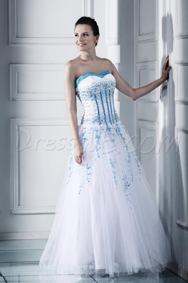 Hot Sell Attractive Sweetheart Neckline Floor-length Luba's Ball Gown Prom Dress 