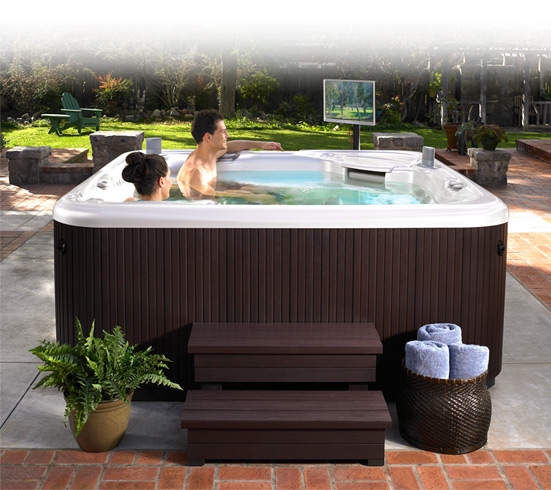 Hot tub with TV