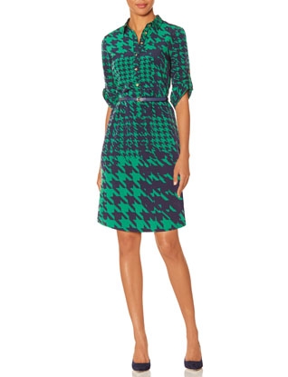 Houndstooth Shirtdress