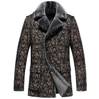 Houston Mens Printed Sheepskin Leather Coat