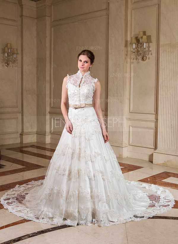 http://es.jennyjoseph.com/Corte-De-Baile-Estrapless-Tren-De-La-Catedral-Tafetan-Vestido-De-Novia-Con