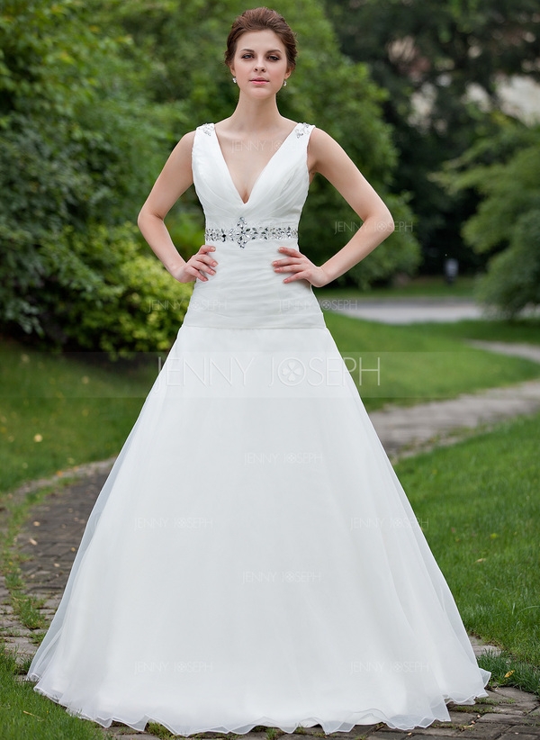 http://ru.jennyjoseph.com/A-Line-Princess-V-Neck-Floor-Length-Taffeta-Organza-Wedding-Dress-With-Ruf