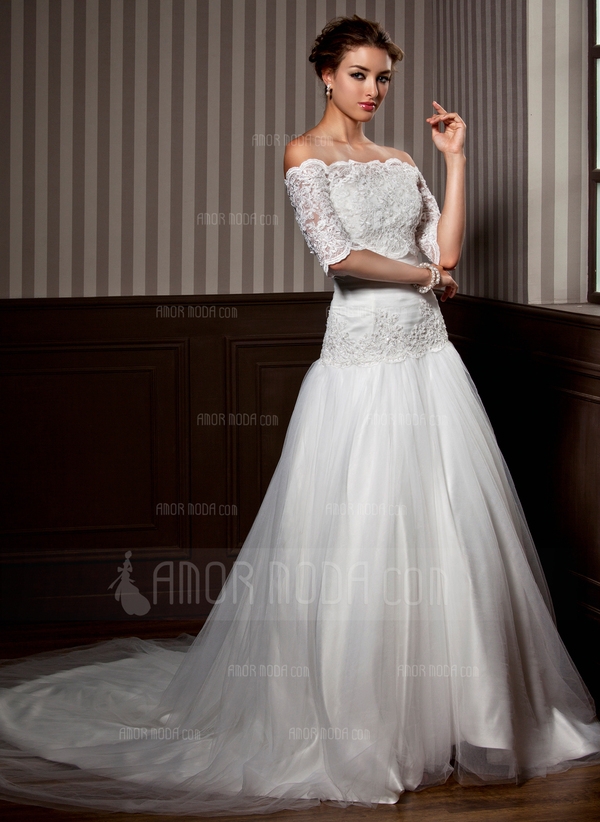 http://www.amormoda.pt/Vestidos-Princesa-Formato-A-Sem-Alcas-Cauda-Longa-Cetim-Tule-Vestido-De-Noiva