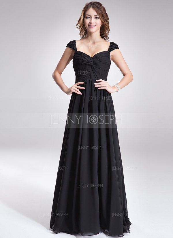 http://www.jennyjoseph.dk/A-Linje-Sweetheart-Te-Laengde-Chiffon-Brudepigekjole-Med-Flaesekanter-Perl