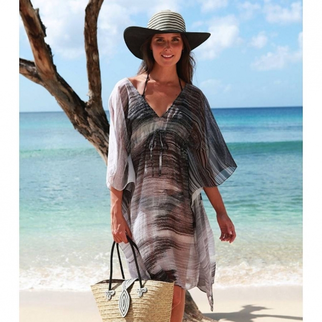 Ikat Splash Double V Dress