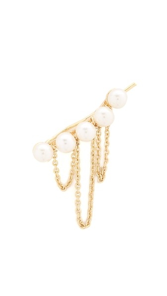 Imitation Pearl Chain Ear Crawler by Jules Smith