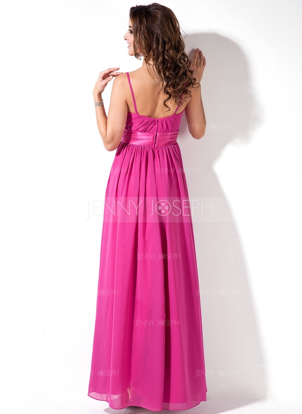 Império Coração Chá comprimento De chiffon Charmeuse Vestido de madrinha com Pregueado - Image 2