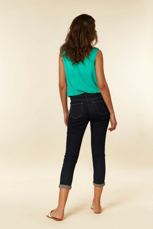 Indigo Scarlet Roll Up Jeans - Image 2