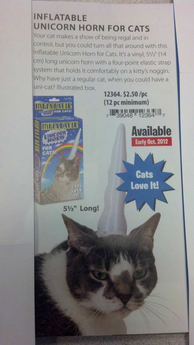 Inflatable Unicorn Horn for Cats