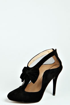 Jenna Mesh & Bow Ankle Boot
