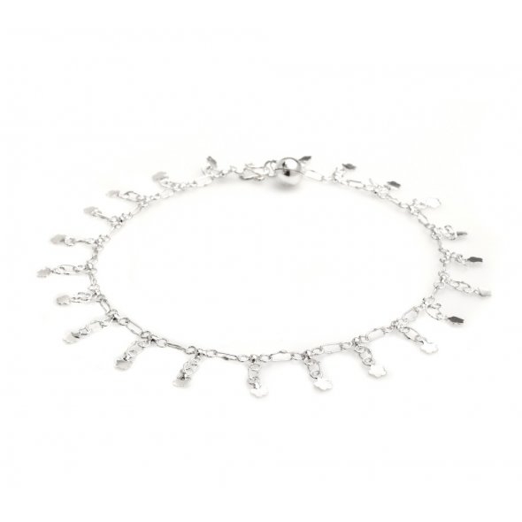 John Greed Moonlight Hipster Silver Flower Anklet