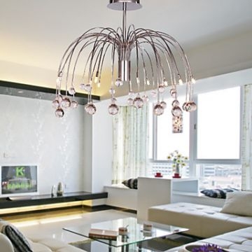 K9 Crystal Chandelier in Firework Shape Chrome Finished