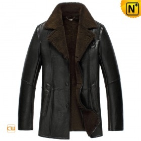 Kiev Mens Shearling Coat Fur Leather Jacket CW852531