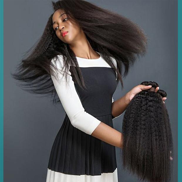 Kinky Straight Hair Weave Bundles Yaki Straight Human Hair -AshimaryHair.com - Image 3