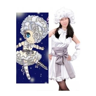 Kuroshitsuji Circus Doll White Lovely Cosplay Costume--CosplayDeal.com