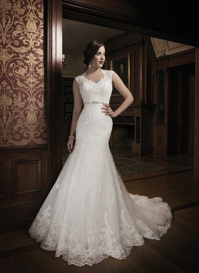 Lace Cap Sleeve Mermaid Wedding Dress Bridal Gown Dresses