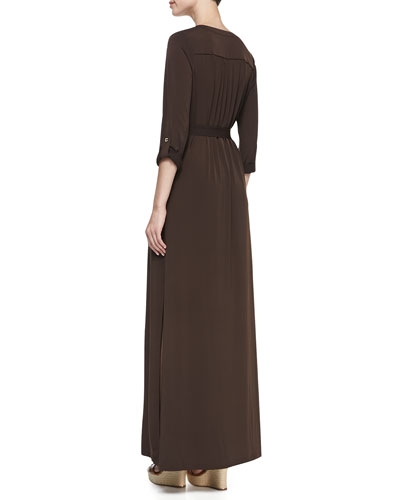 Lace-Up-Front Maxi Dress - Image 2