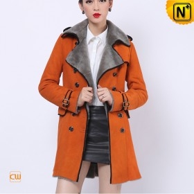 Ladies Genuine Shearling Pea Coat CW644108