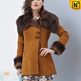 Ladies Winter Long Shearling Coat CW644133