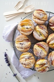 lavender nectarine muffins
