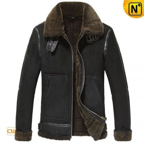 Leather Sheepskin Bomber Jacket CW878315