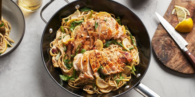 Lemon Asparagus Chicken Pasta