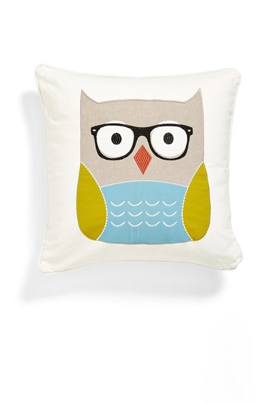 Levtex Owl with Glasses Accent Pillow