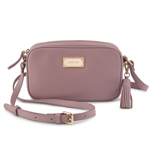 Lilac Leather Crossbody Bag