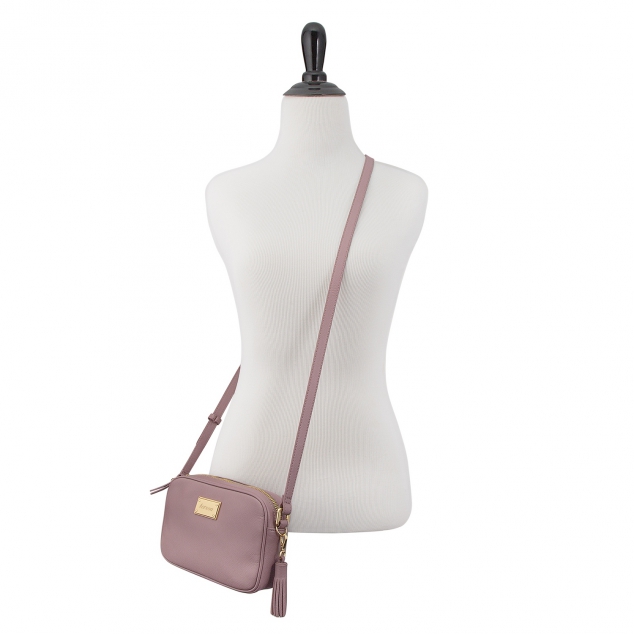 Lilac Leather Crossbody Bag - Image 3