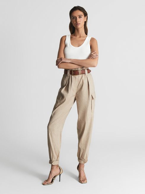 Linen Cargo Trousers