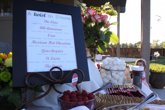 List of S'mores ideas for guests to make at a wedding