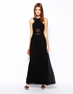 Little Mistress Tall Wrap Detail Maxi