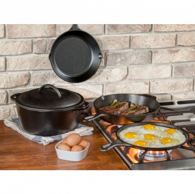 Lodge Five-Piece Cast-Iron Cookware Set - Image 3