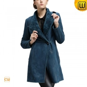 Long Shearling Coat for Women CW640231