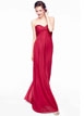 Long Sheer Chiffon Dress with Beaded Neckline