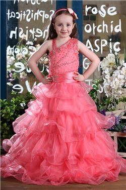 Lovely Ball Gown Tea-length Scoop Bowknot Flower Girl Dress