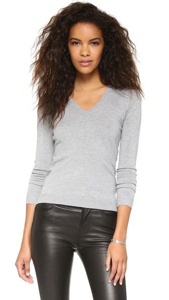 Low V Neck Sweater by 525 America