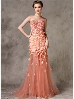 Luxurious Beading Lace Mermaid/Trumpet Sweep/Brush Train Evening/Prom Dress