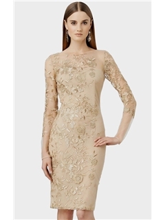 Luxurious Sequins Column V-Neck Floor Length Prom Dress