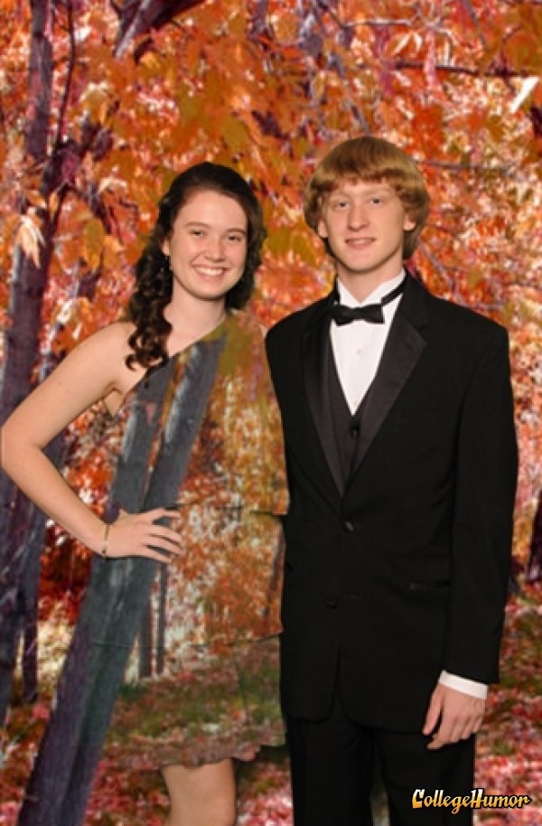 Girl Wears Green Dress in front of Green Screen @ Prom - FaveThing.com