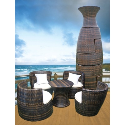 Geo-Vase All Weather Wicker Seating by Deeco