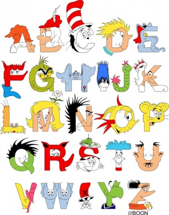 Dr. Seuss Alphabet Poster