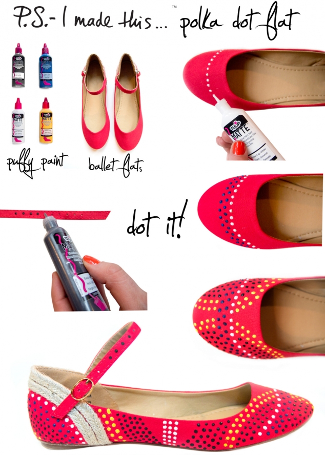 DIY Polka Dot Flats