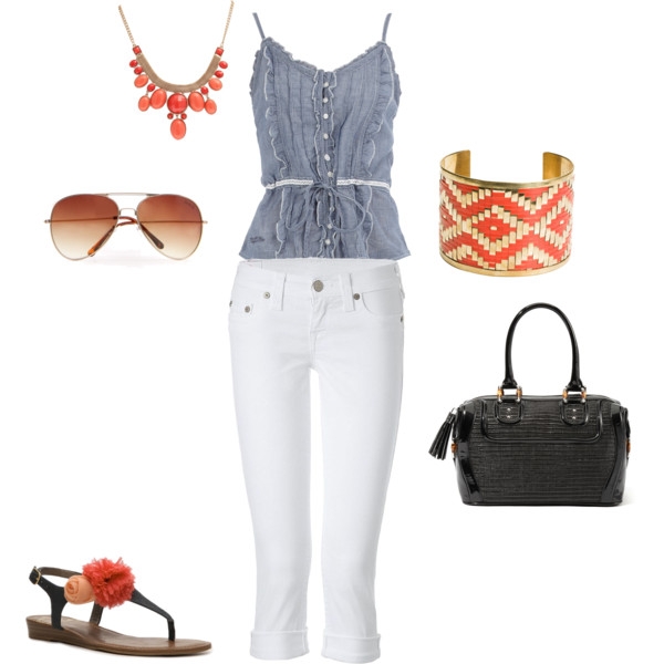 Chambray and Coral