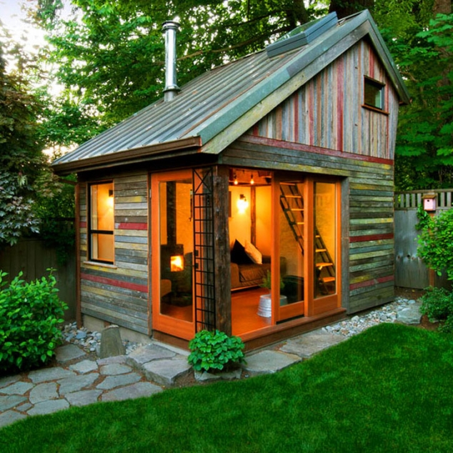 wood shed, reclaimed wood shed, man cave, guest house